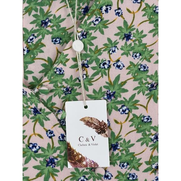 Chelsea Violet Dress Flare Small A-Line Long Sleeve V-Neck Green - Picture 4 of 15